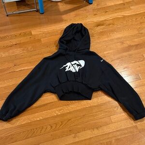 Nike Black Cropped Hoodie